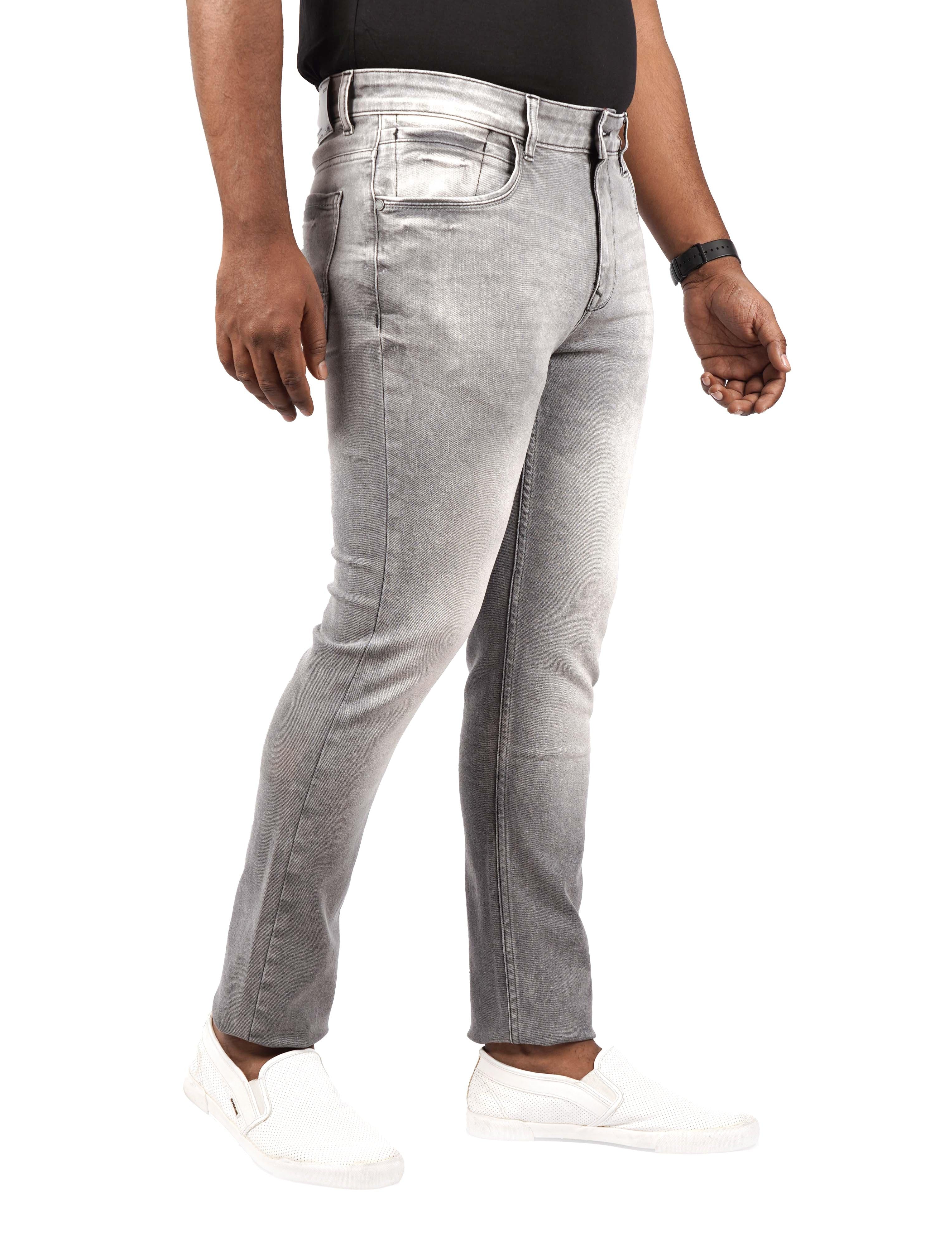Flexi Fit Men's Slim-Fit Grey Jeans
