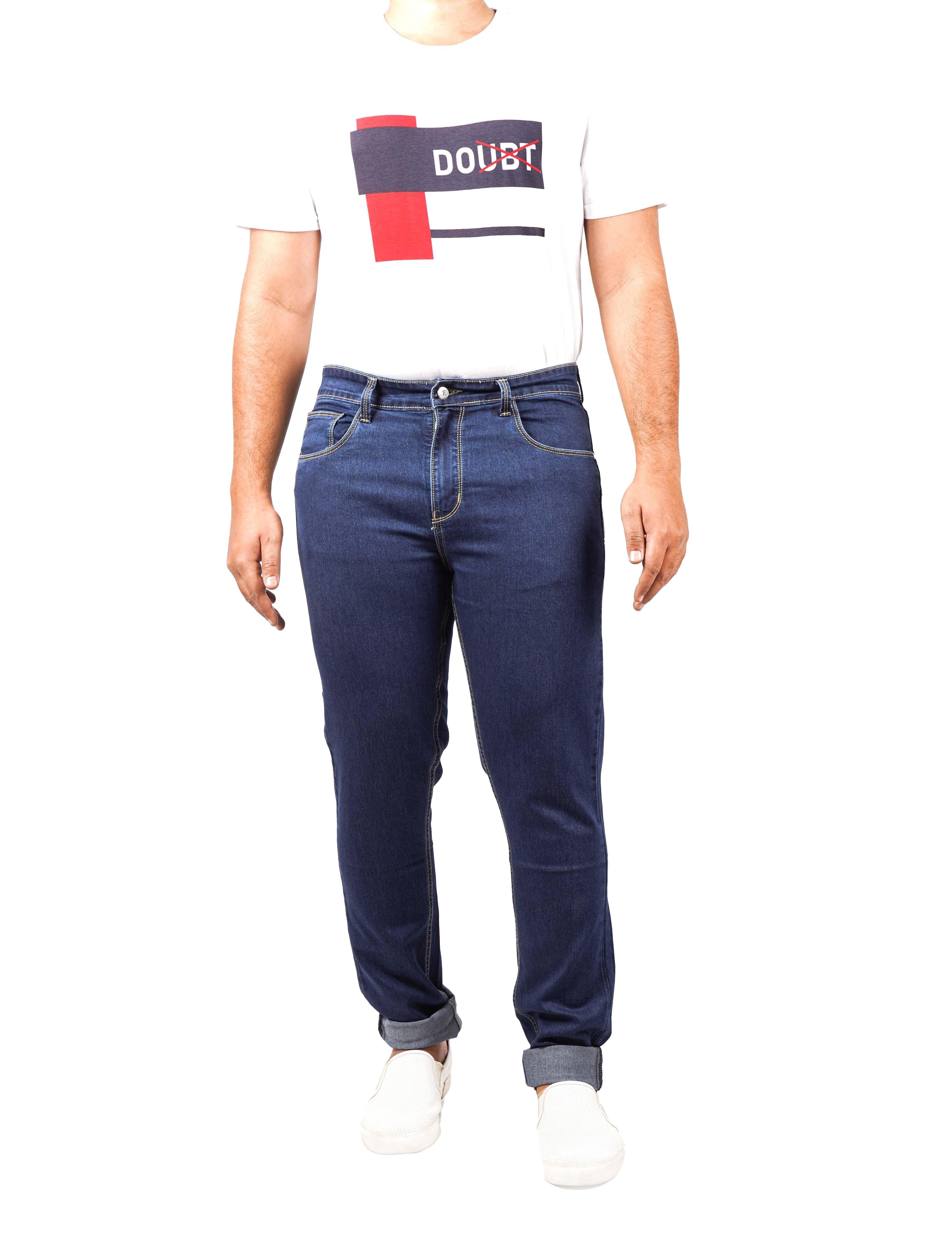 Precision Fit Men's Slim-Fit Blue Jeans