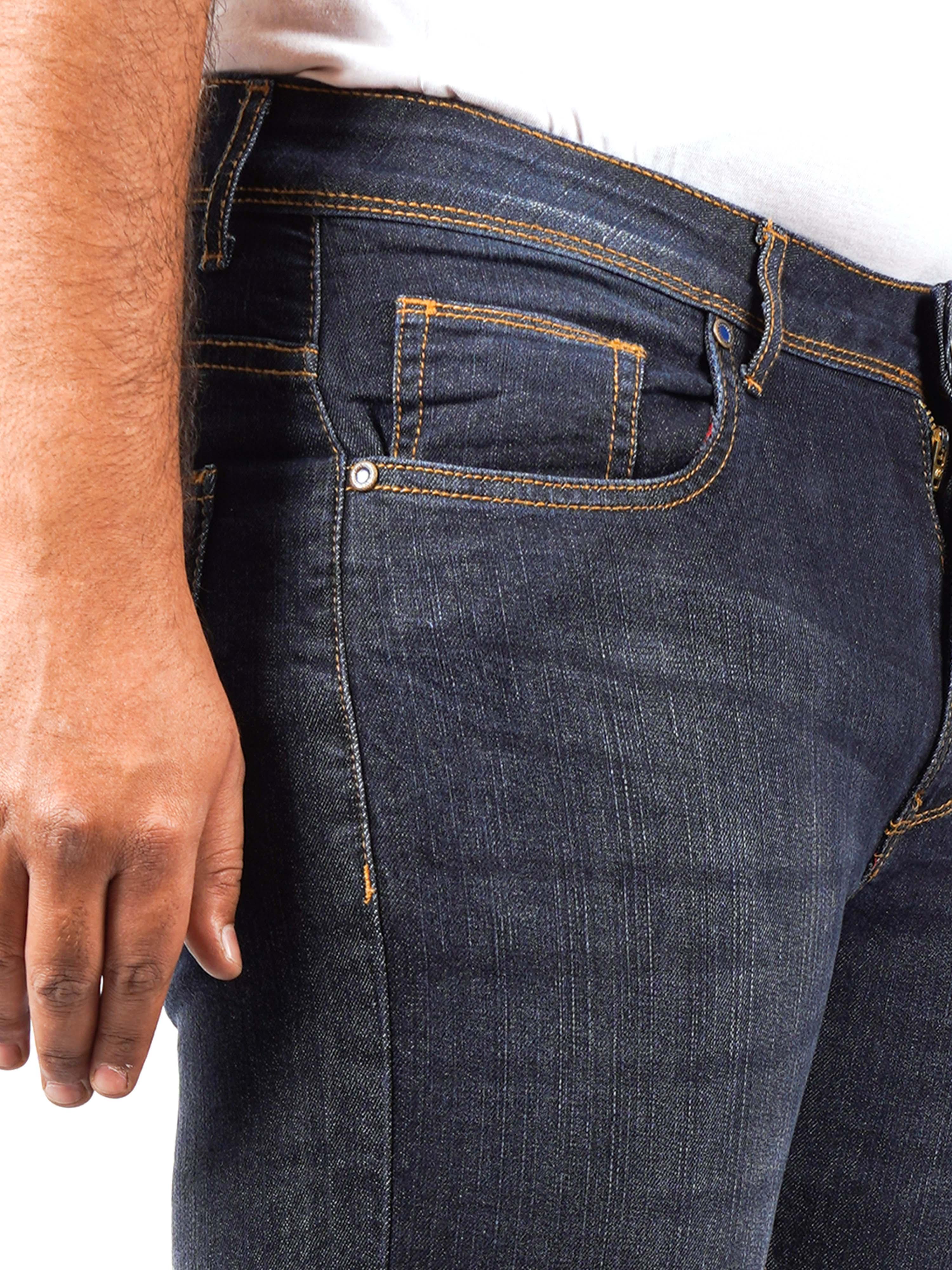 Men Slim-Fit Enzyme wash Jeans