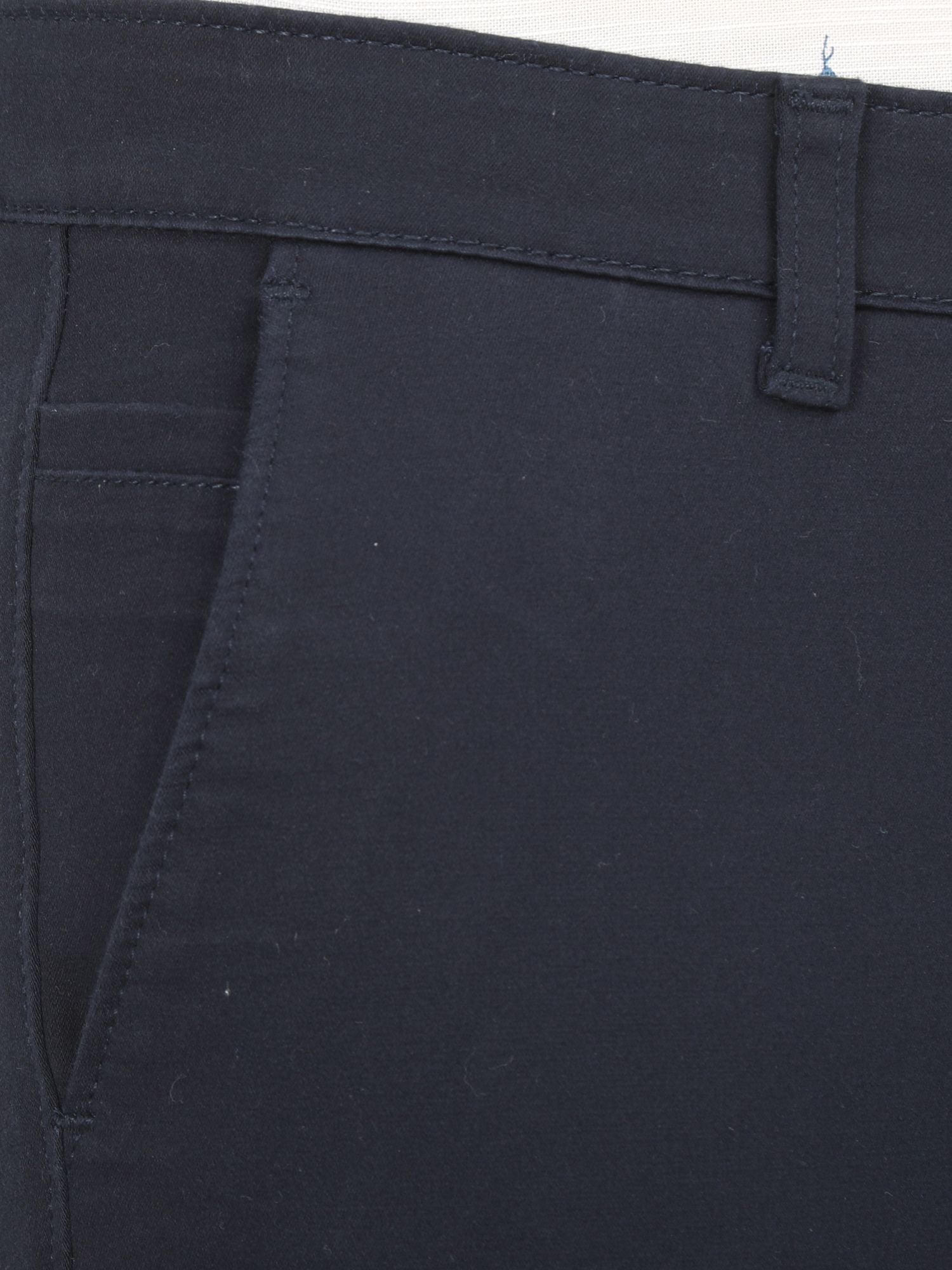 Men Slim fit Navy Trouser